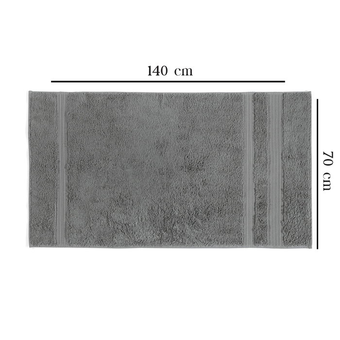 Mijölnir London Bath Toalla de Baño 70 x 140 cm Antracita - Suave y Absorbente de Bambú y Algodón 685 gr/m²
